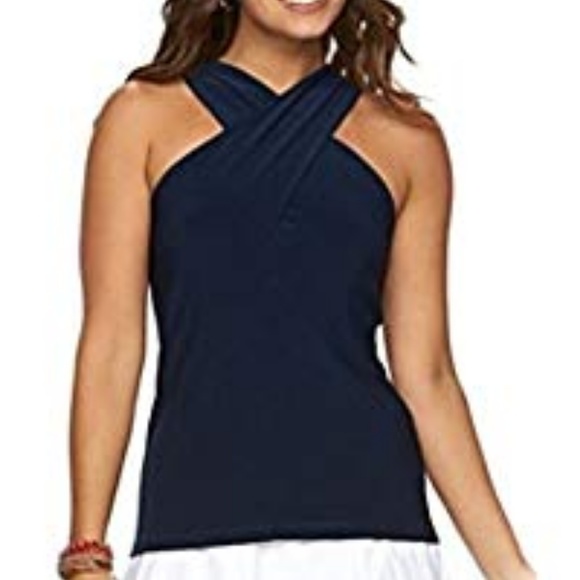 Chaps Tops - NWOT Chaps Crosscross Keyhole Sleeveless Blouse